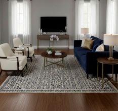 Handcrafted Earthy Cotton and Wool Handknotted Rug for Natural Interiors